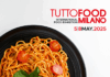 Immagine di un piatto di pasta con sopra il logo di tuttofood