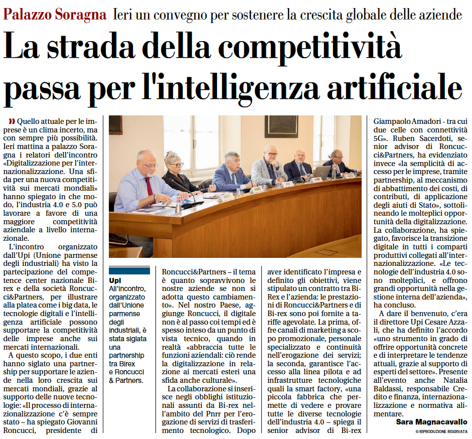 Articolo La Gazzetta di Parma
